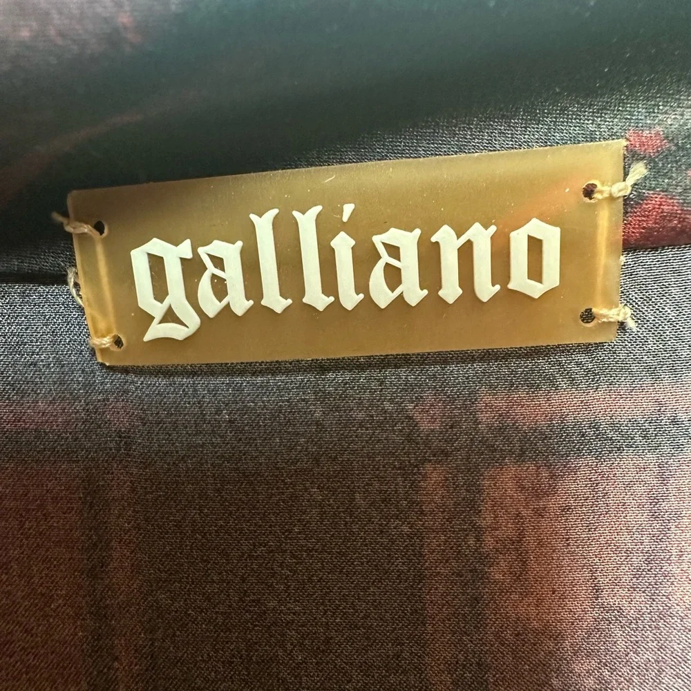 John Galliano Silk Dress | Elegant Plaid Print | Designer Luxury - Picture 5 of 16